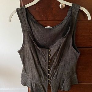 Free People Button Tank